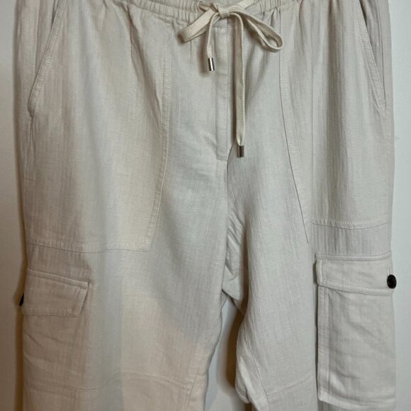 J Crew Jogger Cargo Linen Pants Size 14 - Picture 4 of 8
